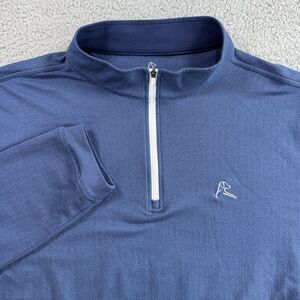Rhoback Shirt Mens 3XL 1/4 Zip Pullover Long Sleeve Blue Casual Golf Performance